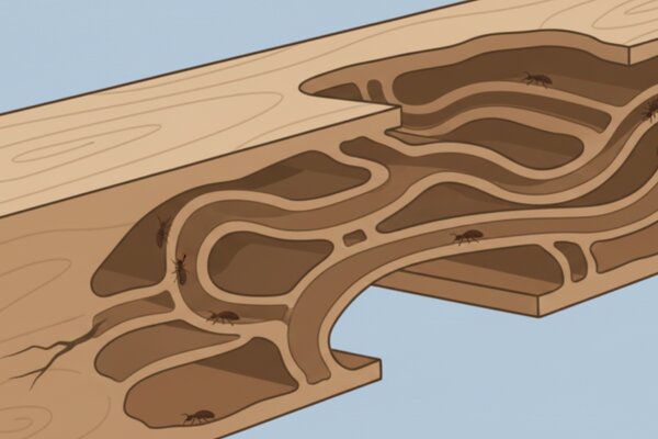 damaged wood