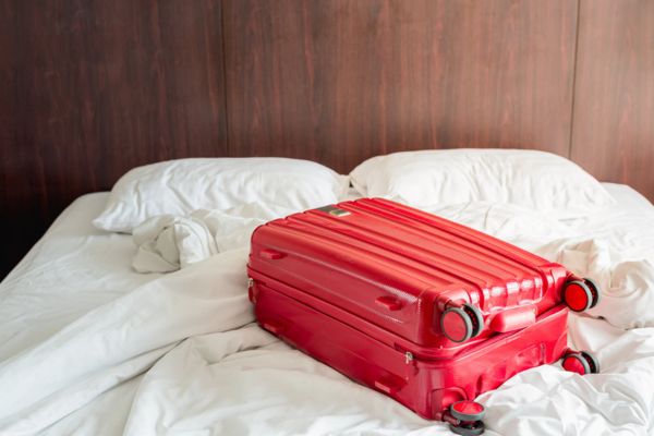 suitcase in hotel