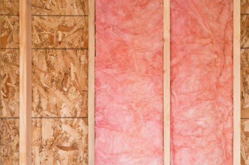 installed fiberglass wall insulation