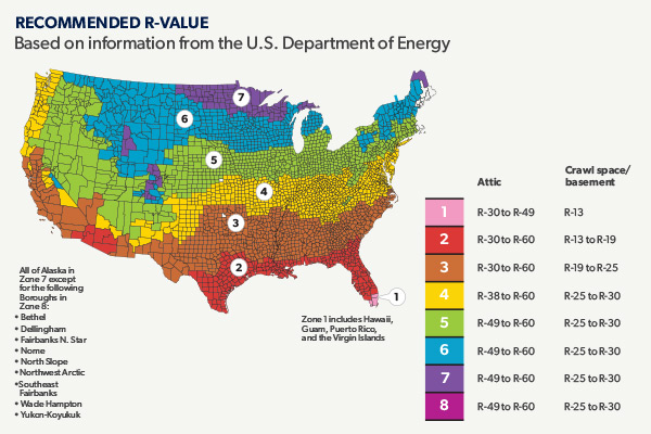 recommended r value infographic