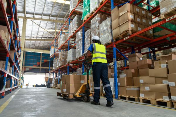 Warehouse employee in warehouse