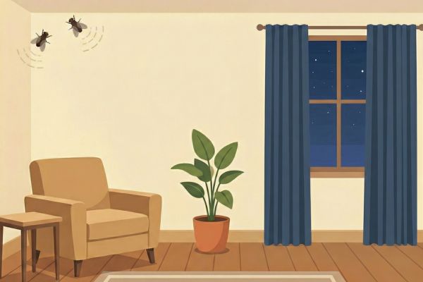 indoor flies making noise