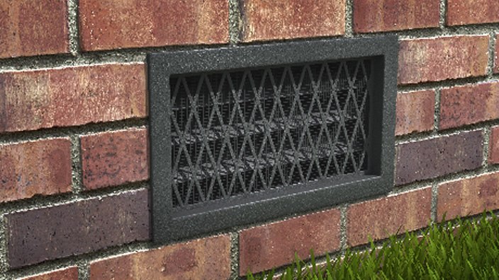 ventilation in the side of a brick wall