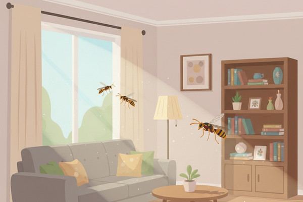 flying indoor wasps