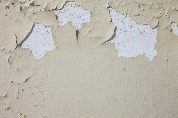Damaged drywall, bubbling under paint or wallpaper