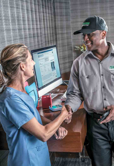 Terminix Commercial tech with medical professional