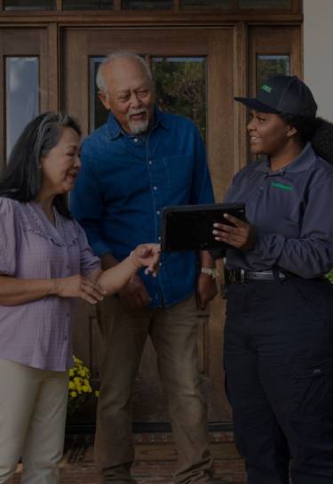 terminix tech talking with family